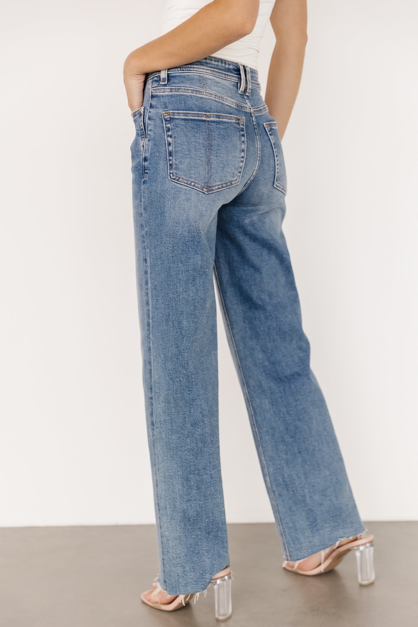 Noah High Rise Straight Leg Jeans | Medium Wash