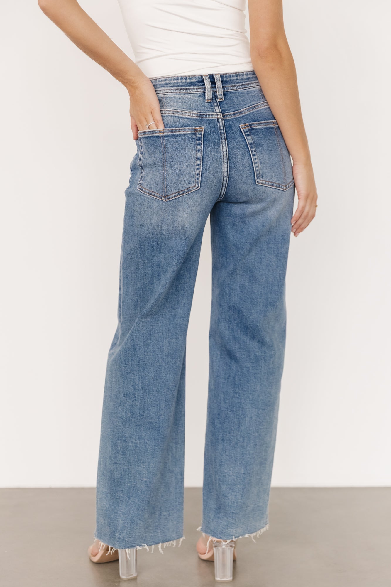 Noah High Rise Straight Leg Jeans | Medium Wash
