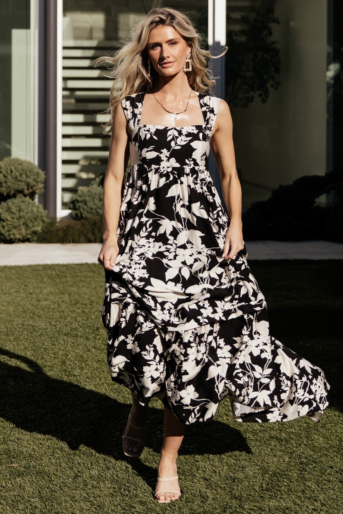 Aita Maxi Dress | Black + Ivory Floral