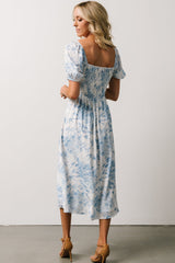 Cadence Midi Dress | Blue Floral