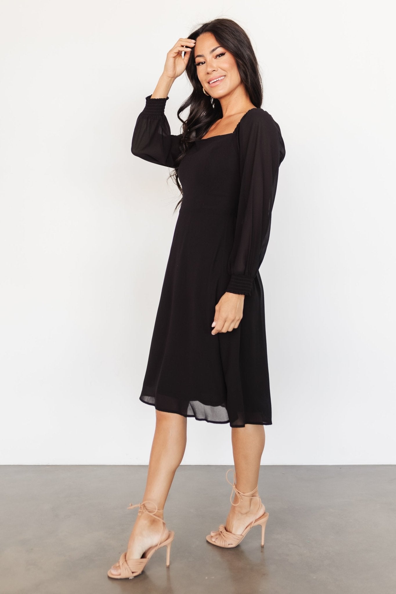 Elise Short Dress | Black