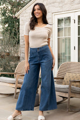 Emmi Mid Rise Wide Leg Jeans | Dark Wash