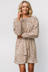Jelena Sequin Short Dress | Champagne
