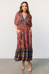 Leeanne Midi Dress | Red Multi Floral