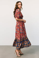 Leeanne Midi Dress | Red Multi Floral