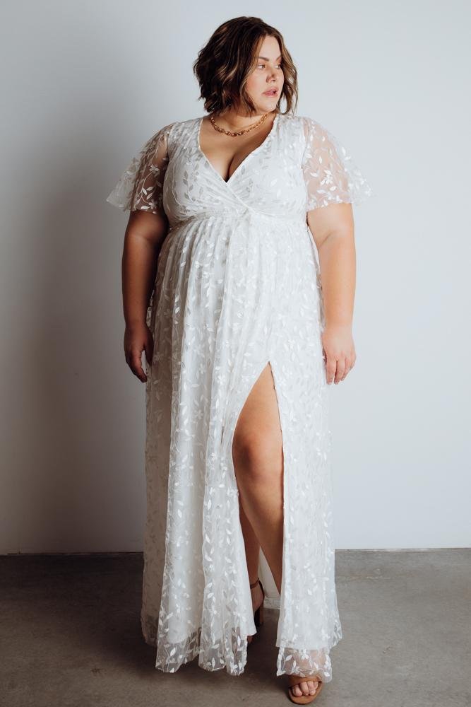 Marseille Embossed Maxi Dress | White