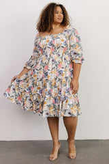 Marta Smocked Midi Dress | Multi Floral