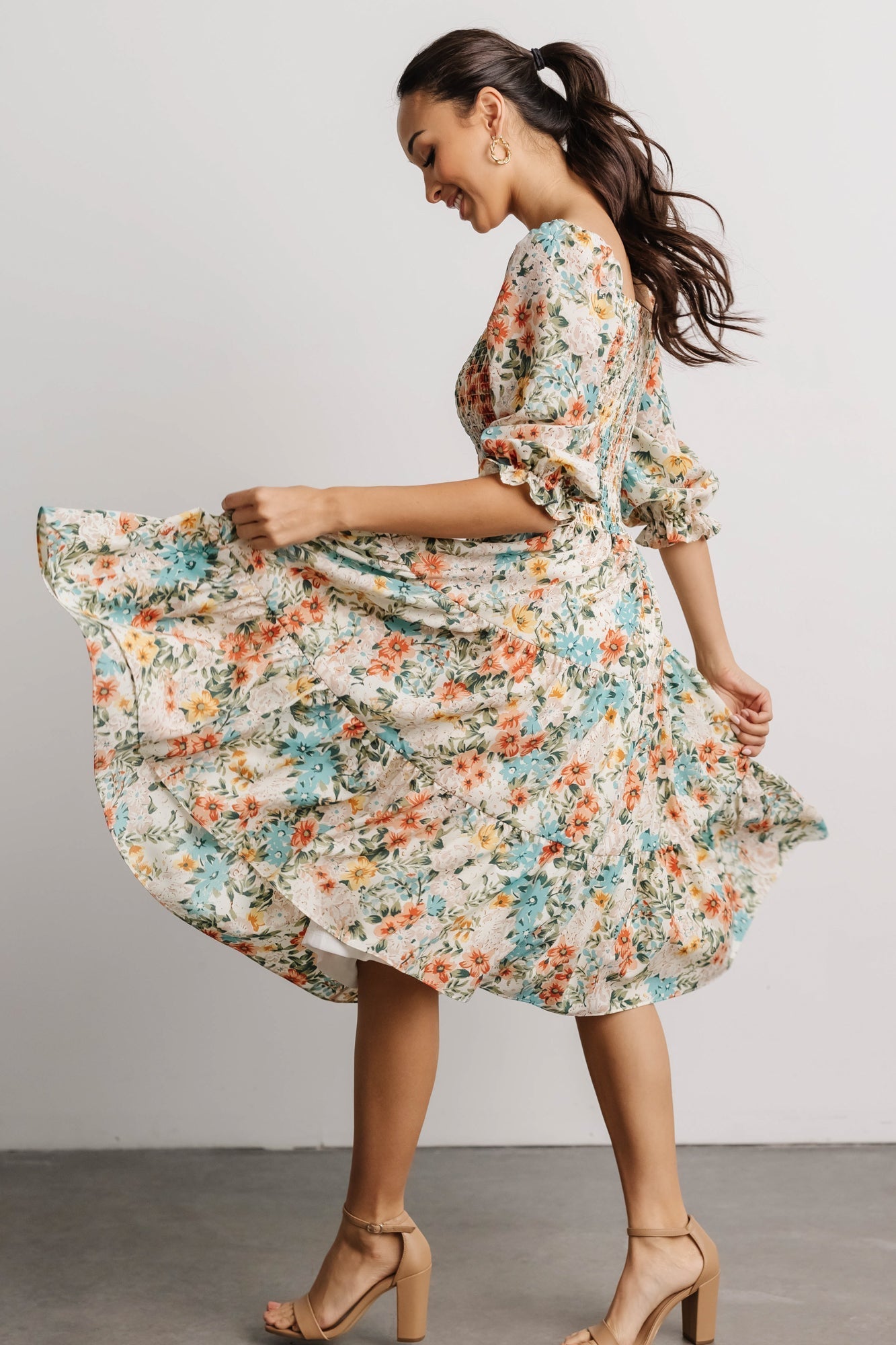 Marta Smocked Midi Dress | Summer Floral