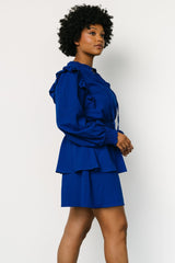 Maylee Tiered Short Dress | Cobalt