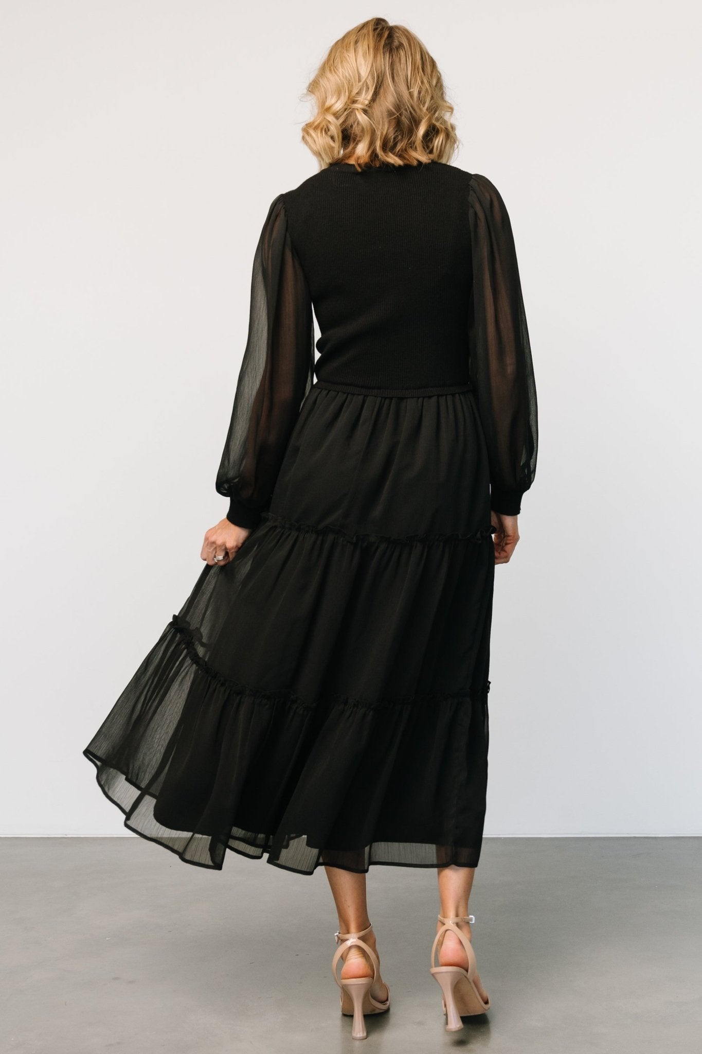 Remi Ribbed Maxi Dress | Black