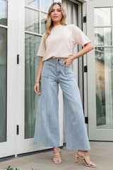 Roxi Open Back Tie Top | Natural